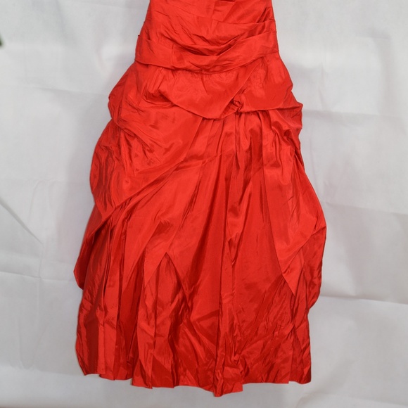 Rouched Red Sequined Beaded Dress SZ 10 NWT - Picture 5 of 15